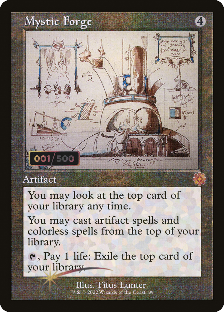Mystic Forge (Schematic) (Serial Numbered) (Retro) (099) Foil - The Brothers' War Retro Artifacts
