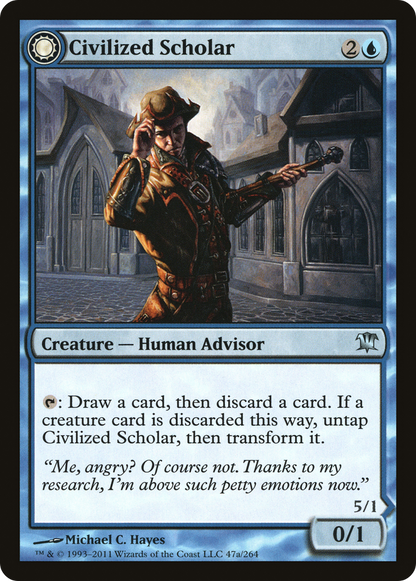 Civilized Scholar // Homicidal Brute (047) Foil - Innistrad