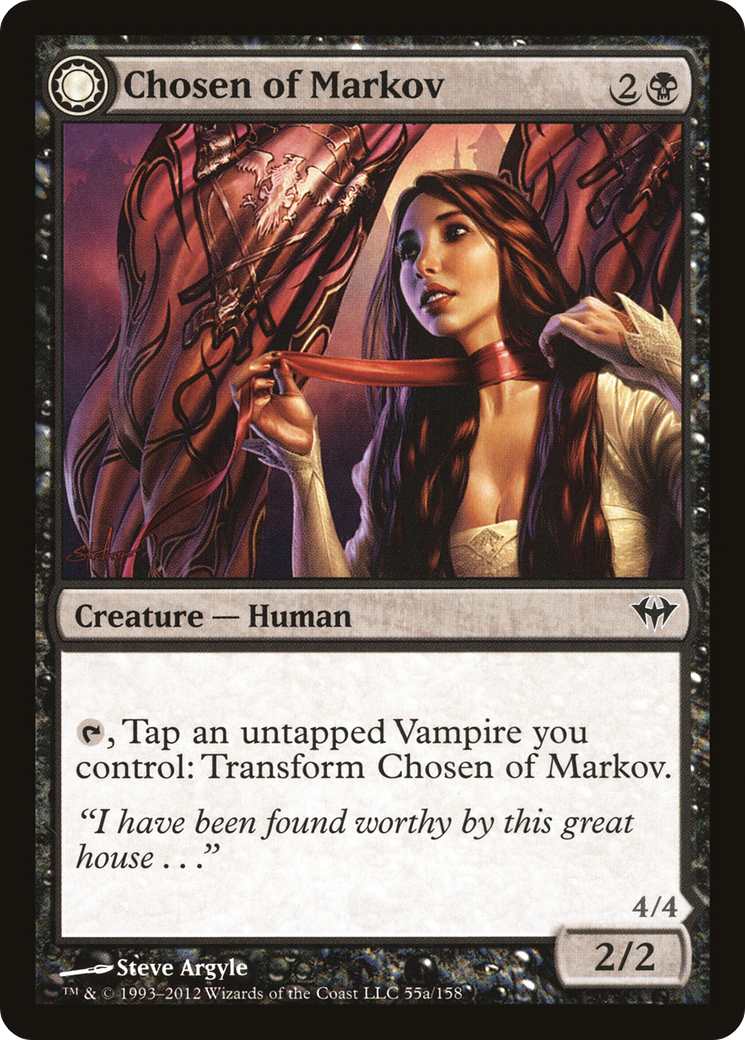 Chosen of Markov // Markov's Servant (055) Foil - Dark Ascension