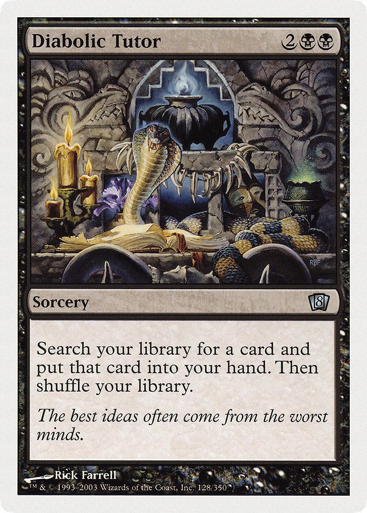 Diabolic Tutor (128) Foil - Eighth Edition