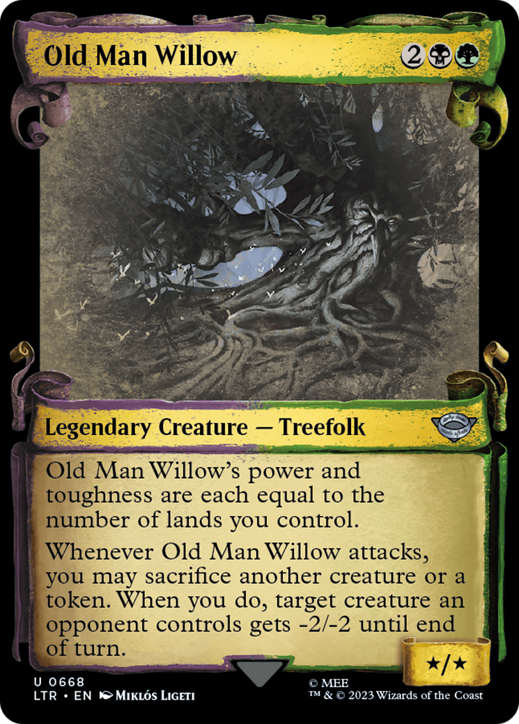 Old Man Willow (Showcase Scrolls) (Showcase) (668) Foil - The Lord of the Rings: Tales of Middle-earth