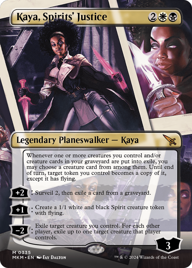 Kaya, Spirits' Justice (Borderless) (335) Foil - Murders at Karlov Manor