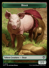 Boar // Treasure Double-Sided Token [Outlaws of Thunder Junction Commander Tokens] | Silver Goblin