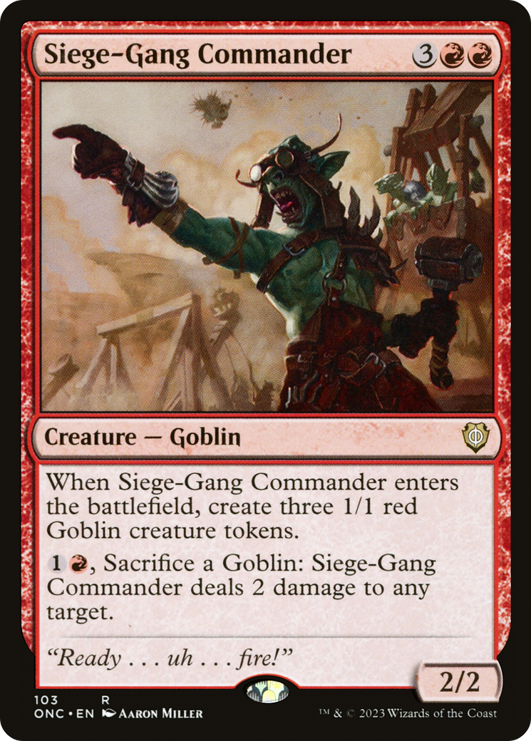 Siege-Gang Commander (103) - Phyrexia: All Will Be One Commander