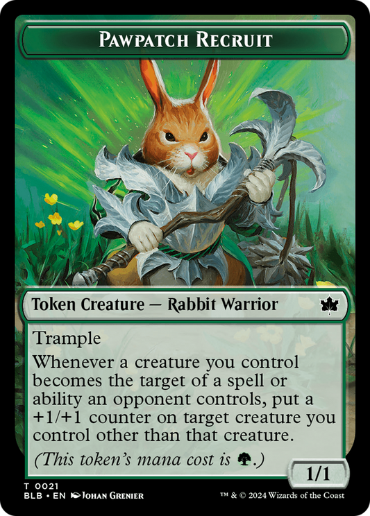 Pawpatch Recruit (021) - Bloomburrow Tokens