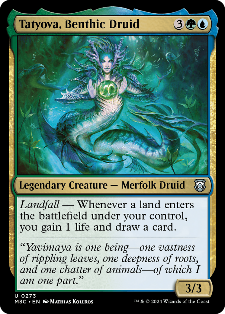 Tatyova, Benthic Druid (Ripple Foil) [Modern Horizons 3 Commander] | Silver Goblin