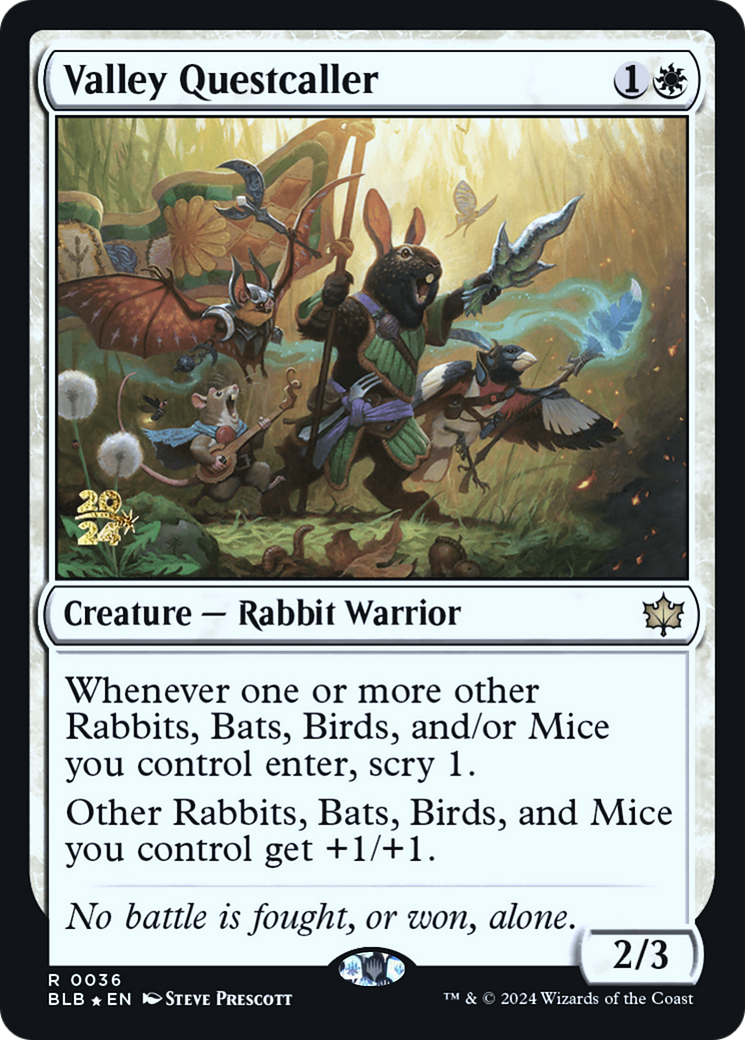 Valley Questcaller [Bloomburrow Prerelease Promos] | Silver Goblin