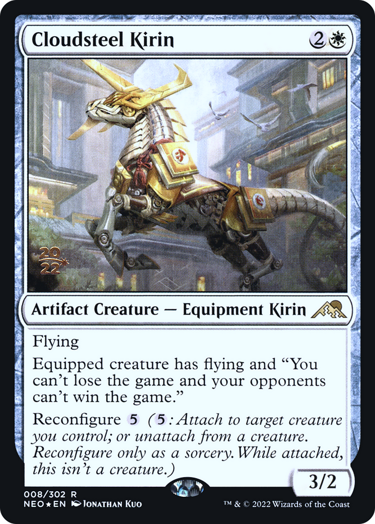 Cloudsteel Kirin (08s) Foil - Kamigawa: Neon Dynasty Promos