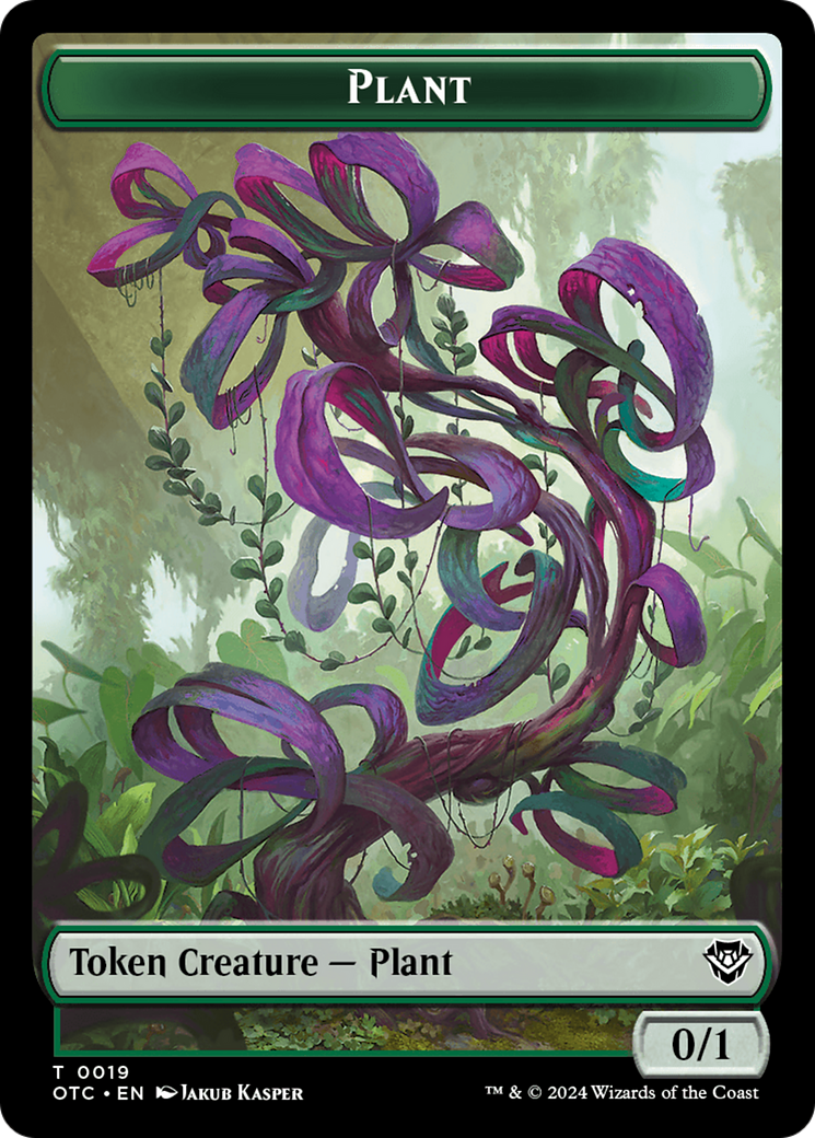 Plant Warrior // Plant Double-Sided Token [Outlaws of Thunder Junction Commander Tokens] | Silver Goblin