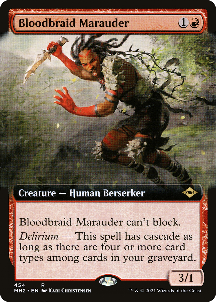 Bloodbraid Marauder (Extended Art) (454) Foil - Modern Horizons 2