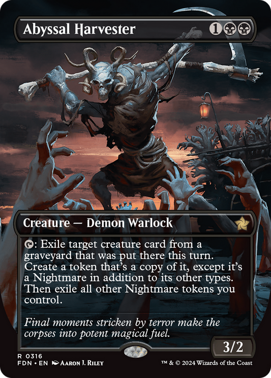 Abyssal Harvester (Borderless) [Foundations] Foil