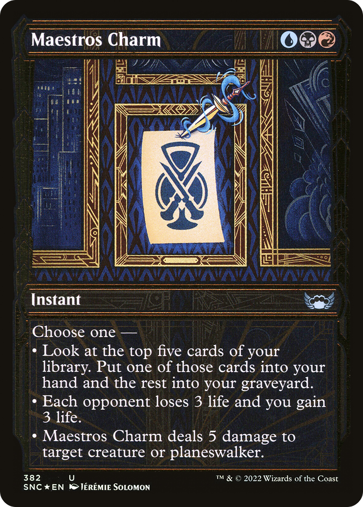 Maestros Charm (Gilded Foil) (382) Foil - Streets of New Capenna