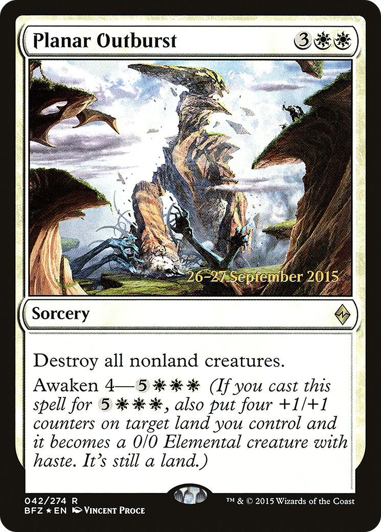 Planar Outburst (42s) Foil - Battle for Zendikar Promos