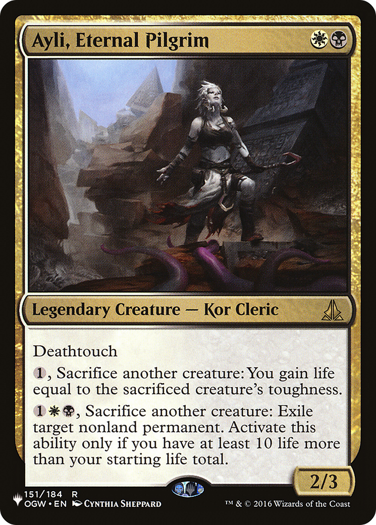 Ayli, Eternal Pilgrim (OGW-151) - The List