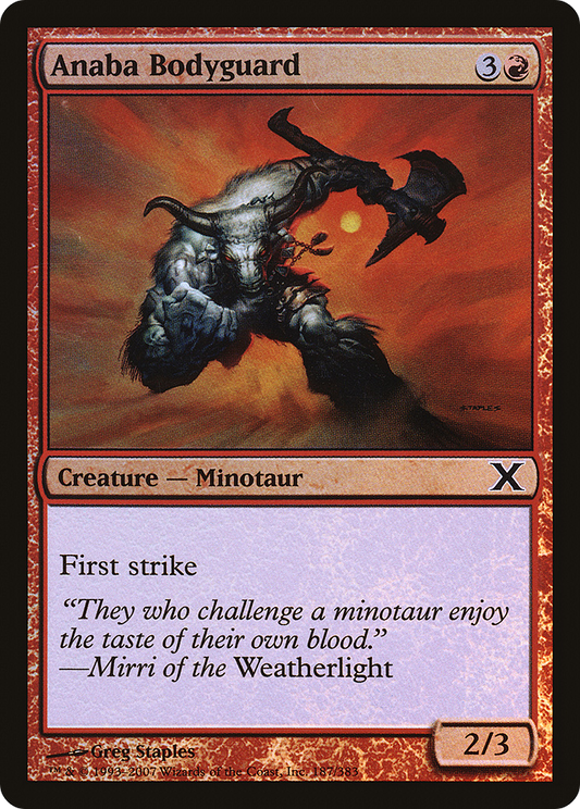 Anaba Bodyguard (187) Foil - Tenth Edition