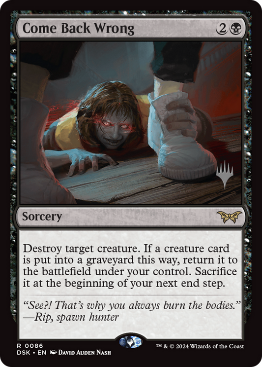 Come Back Wrong (0086) [Duskmourn: House of Horror Promos] Foil