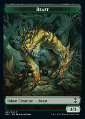 Plant // Beast Double-Sided Token [Streets of New Capenna Commander Tokens] | Silver Goblin