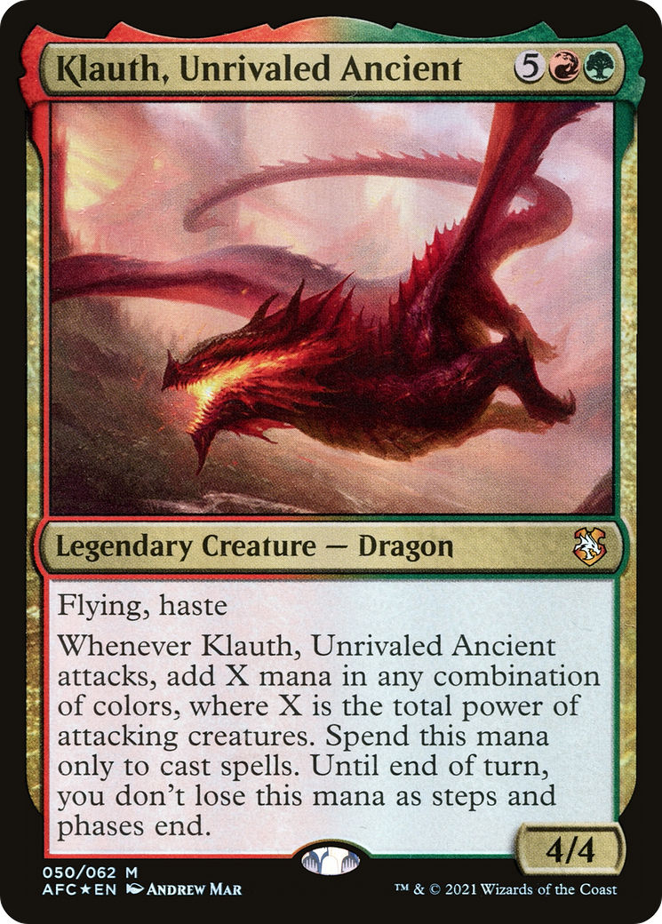 Klauth, Unrivaled Ancient (050) Foil - Forgotten Realms Commander