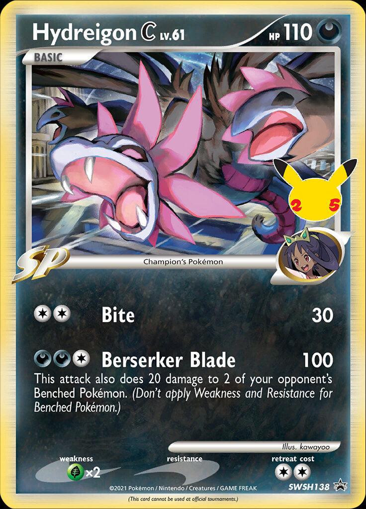 Hydreigon C (SWSH138) (Jumbo Card) [Sword & Shield: Black Star Promos] | Silver Goblin