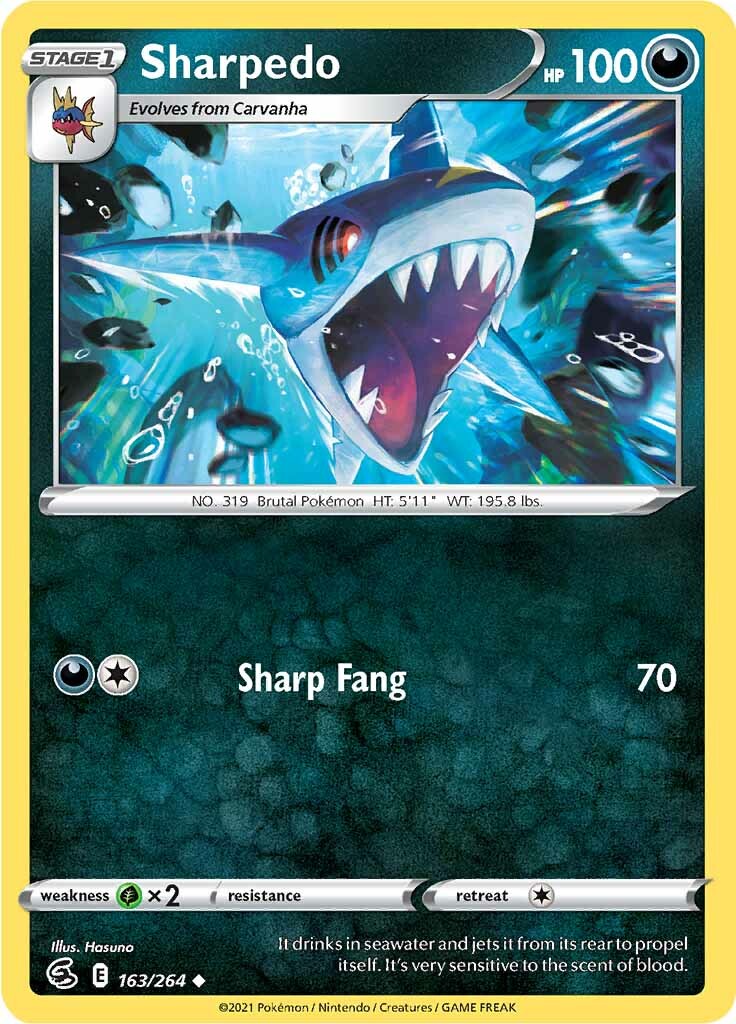 Sharpedo (163/264) [Sword & Shield: Fusion Strike] | Silver Goblin