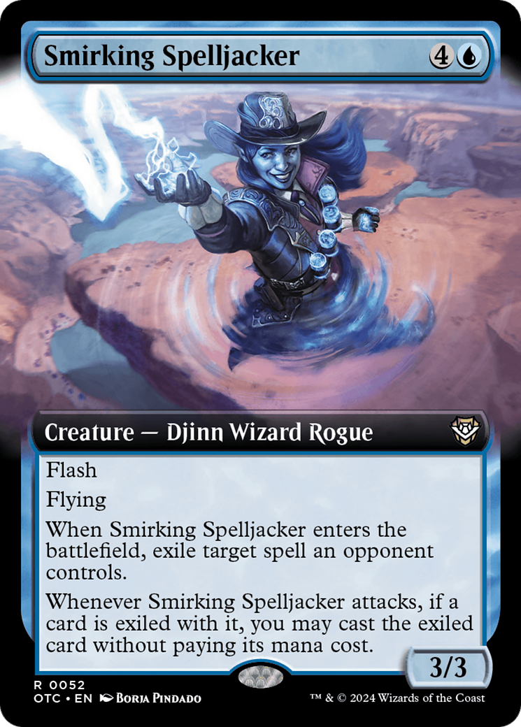 Smirking Spelljacker (Extended Art) [Outlaws of Thunder Junction Commander] | Silver Goblin