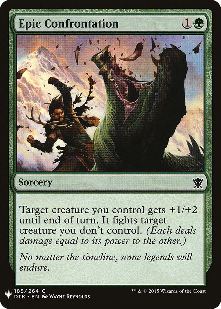 Epic Confrontation (DTK-185) - The List