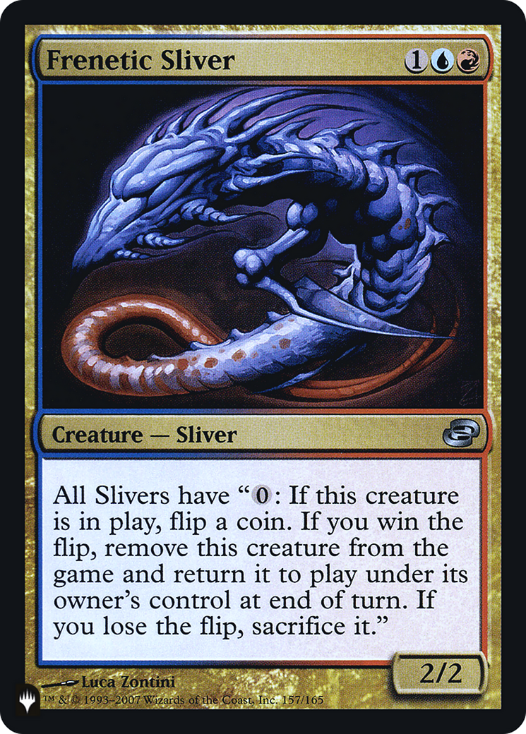 Frenetic Sliver (PLC-157) - The List