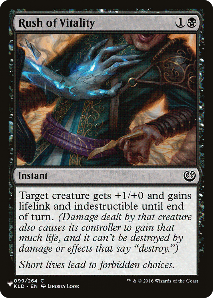 Rush of Vitality (KLD-99) - The List
