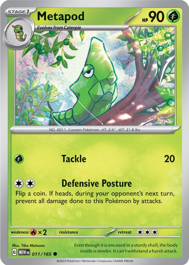 Metapod (011/165) [Scarlet & Violet: 151] | Silver Goblin