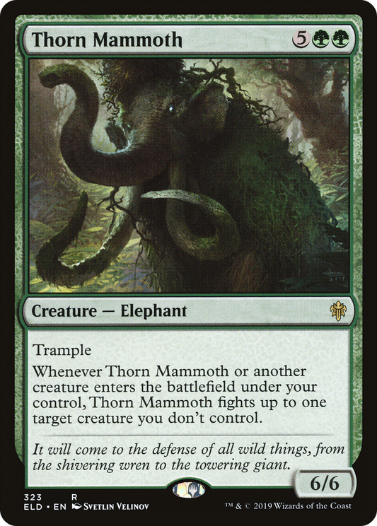 Thorn Mammoth (323) - Throne of Eldraine