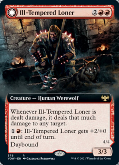 Ill-Tempered Loner (Extended Art) (378) Foil - Innistrad: Crimson Vow