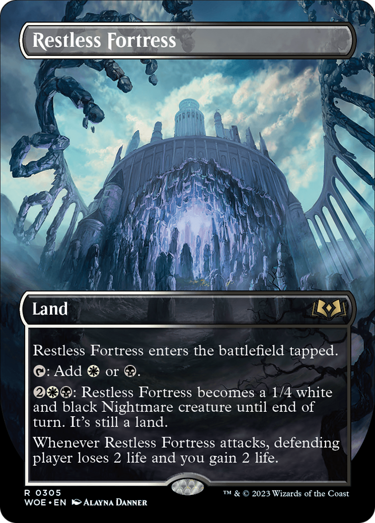 Restless Fortress (Borderless) (305) Foil - Wilds of Eldraine