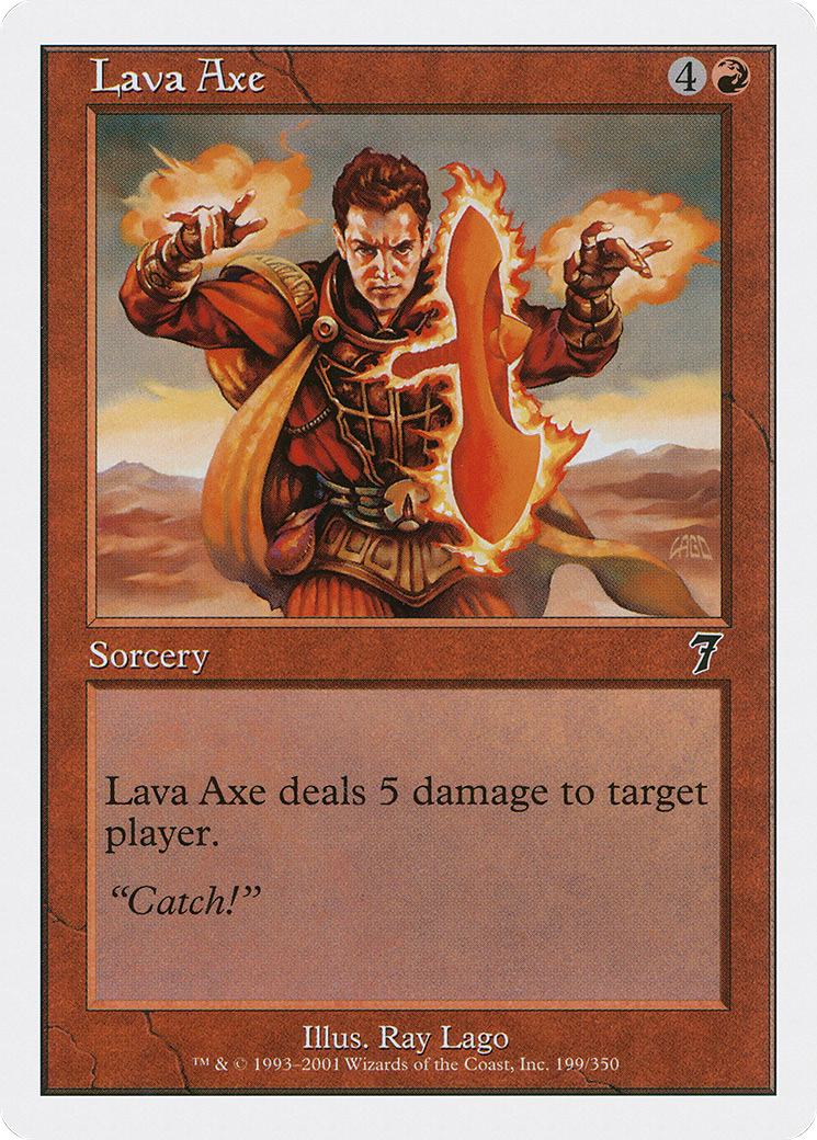 Lava Axe (199) Foil - Seventh Edition