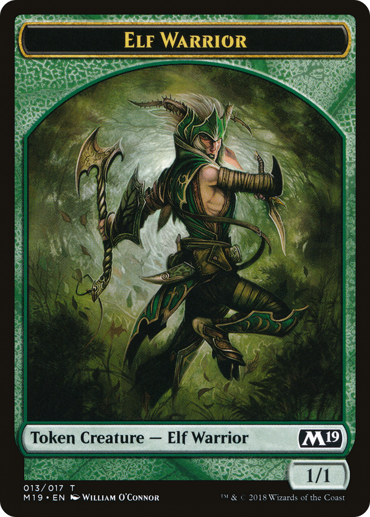 Elf Warrior Token [Core Set 2019 Tokens] | Silver Goblin