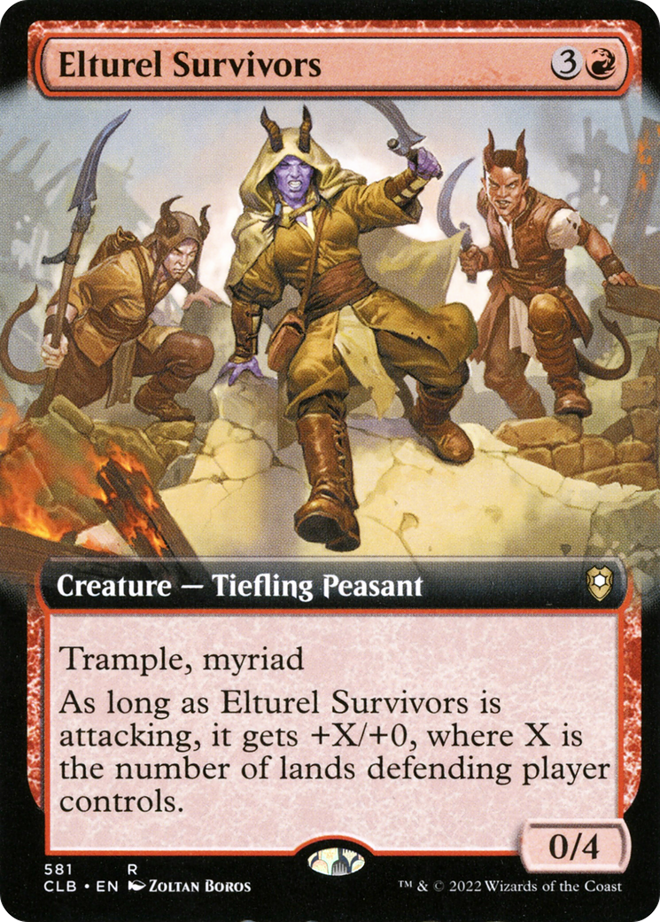Elturel Survivors (Extended Art) (581) Foil - Commander Legends: Battle for Baldur's Gate