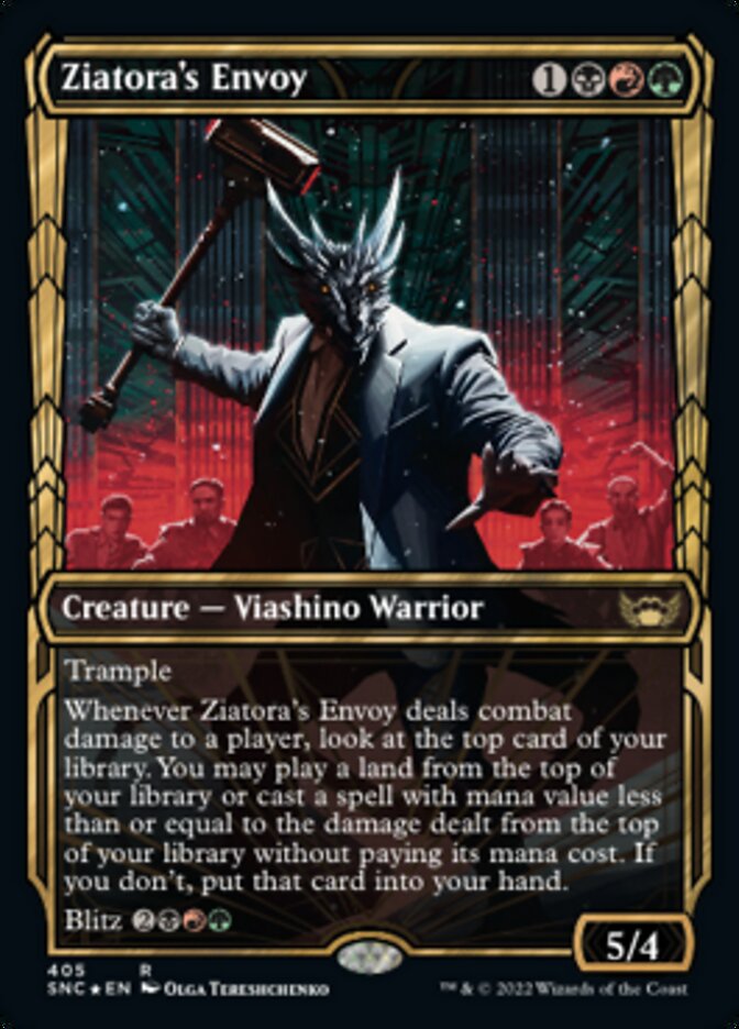 Ziatora's Envoy (Showcase Golden Age Gilded Foil) [Streets of New Capenna] | Silver Goblin