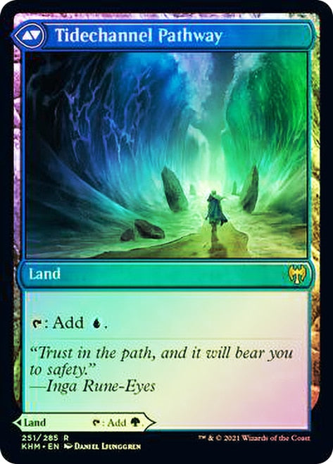 Barkchannel Pathway // Tidechannel Pathway (251s) Foil - Kaldheim Promos