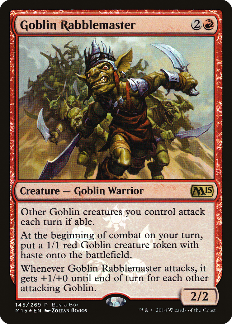 Goblin Rabblemaster (145) Foil - Magic 2015 Promos