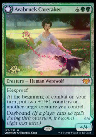 Avabruck Caretaker // Hollowhenge Huntmaster (187s) Foil - Innistrad: Crimson Vow Promos