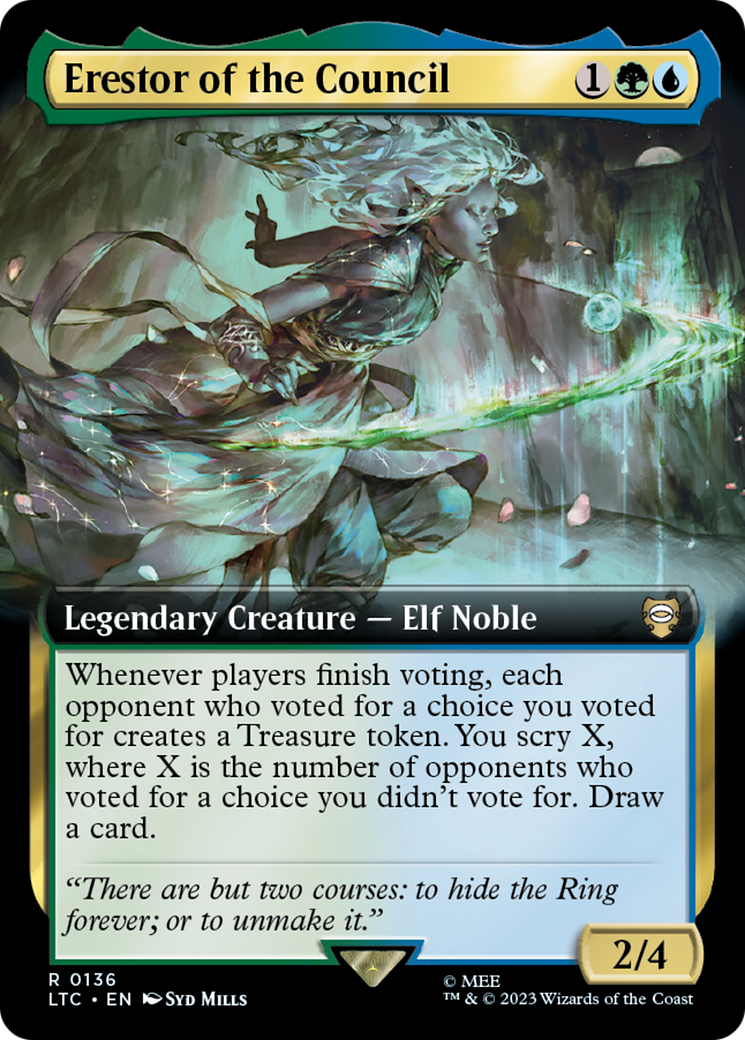 Erestor of the Council (Extended Art) (136) - Tales of Middle-earth Commander