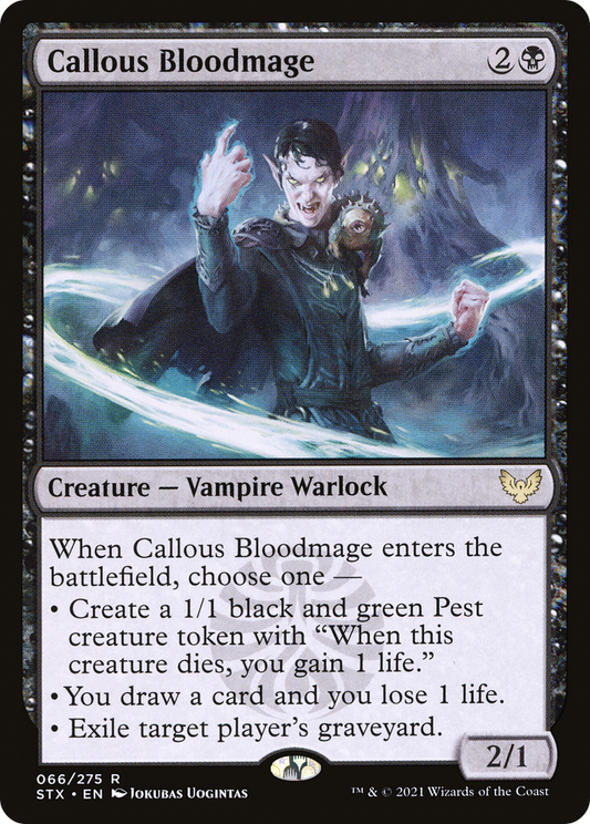 Callous Bloodmage [Strixhaven: School of Mages] Foil