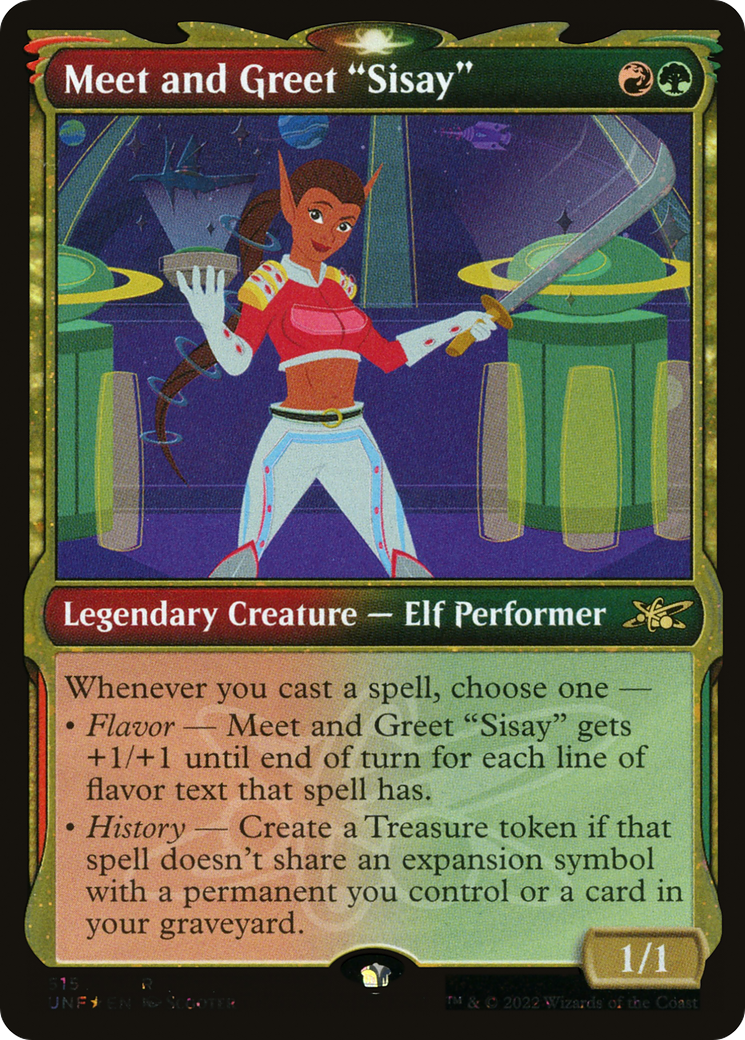 Meet and Greet "Sisay" (Showcase) (Galaxy Foil) (Showcase) (515) Foil - Unfinity