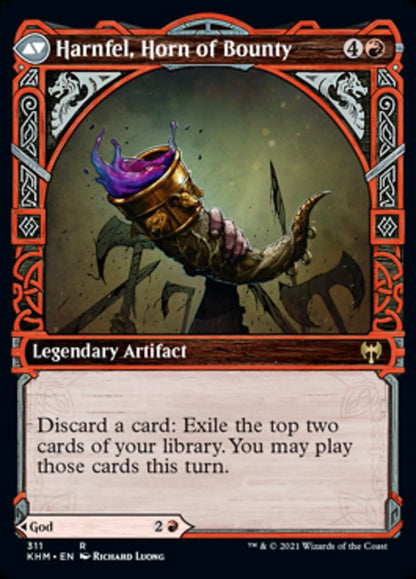 Birgi, God of Storytelling // Harnfel, Horn of Bounty (Showcase) (311) Foil - Kaldheim