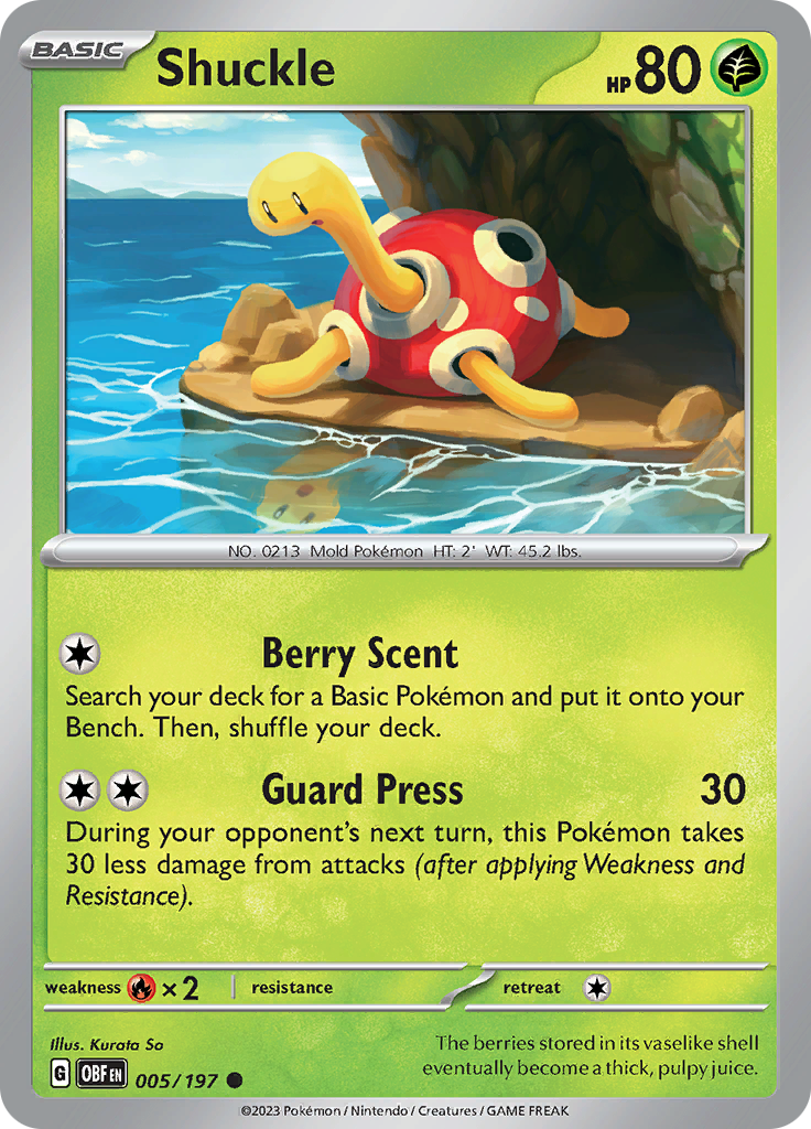 Shuckle (005/197) [Scarlet & Violet: Obsidian Flames] | Silver Goblin