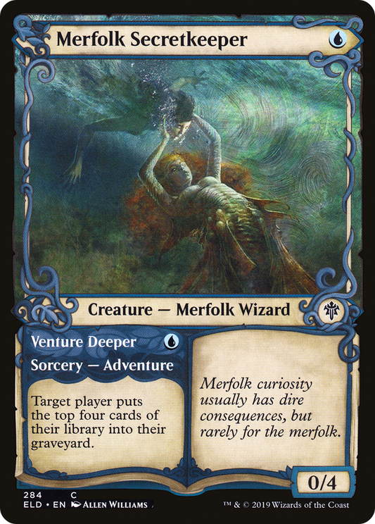 Merfolk Secretkeeper (Showcase) (284) - Throne of Eldraine