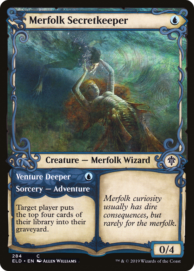 Merfolk Secretkeeper (Showcase) (284) Foil - Throne of Eldraine