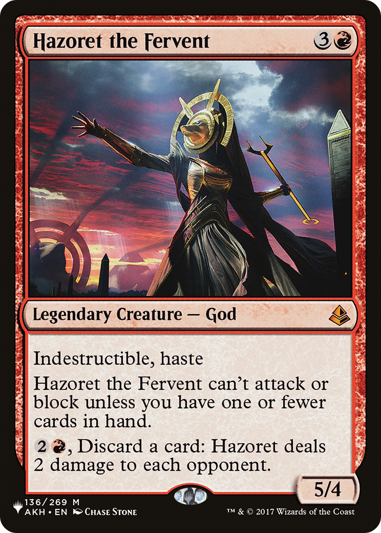 Hazoret the Fervent (AKH-136) - The List