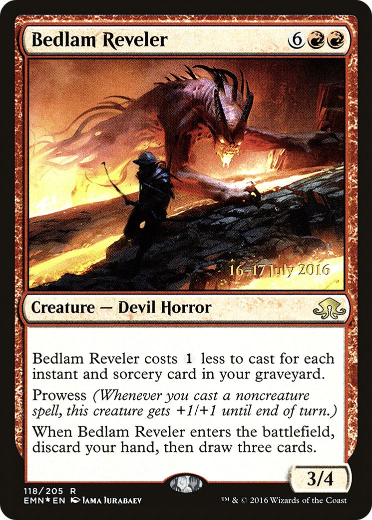 Bedlam Reveler [Eldritch Moon Prerelease Promos] | Silver Goblin