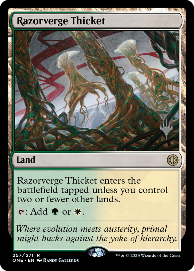 Razorverge Thicket (257) - Phyrexia: All Will Be One Promos