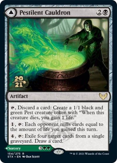 Pestilent Cauldron // Restorative Burst (154s) Foil - Strixhaven: School of Mages Promos
